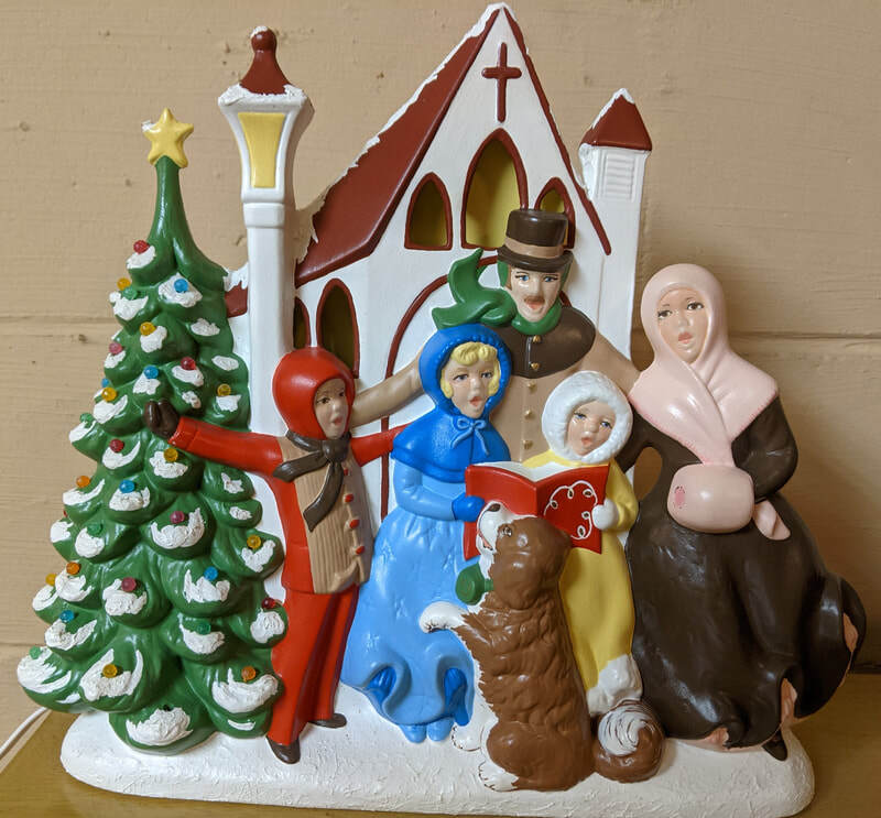 Light-Up Carolers w Music Box (Plugs In)