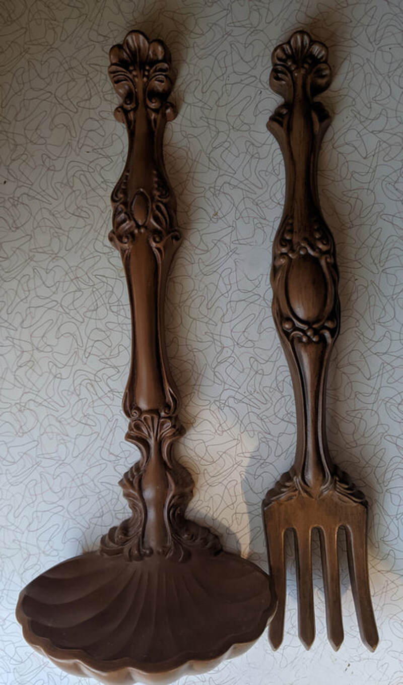 Fork & Ladle Wall Hangers (2 pc)