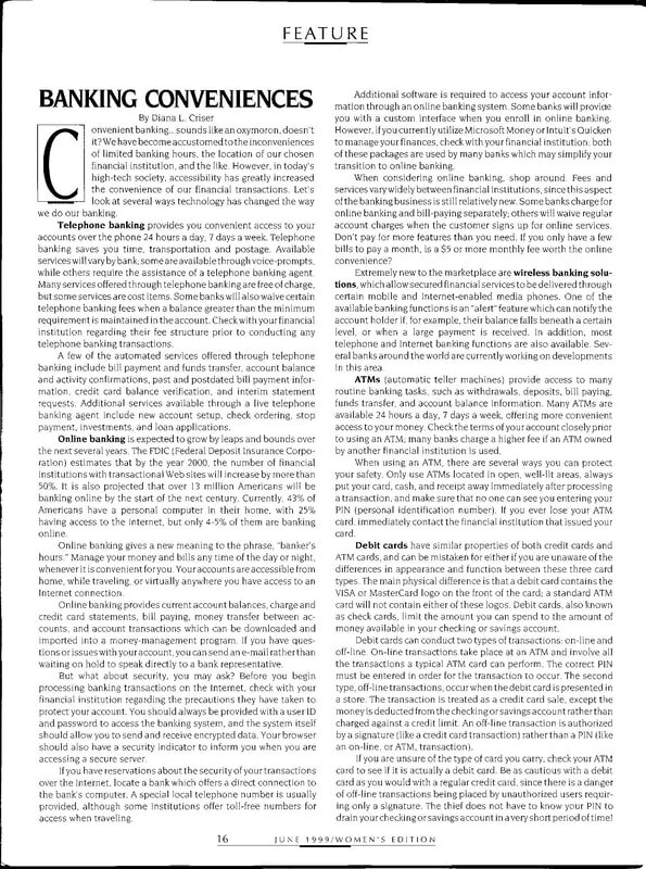 Women's Edition Magazine - June 1999 - Page 16